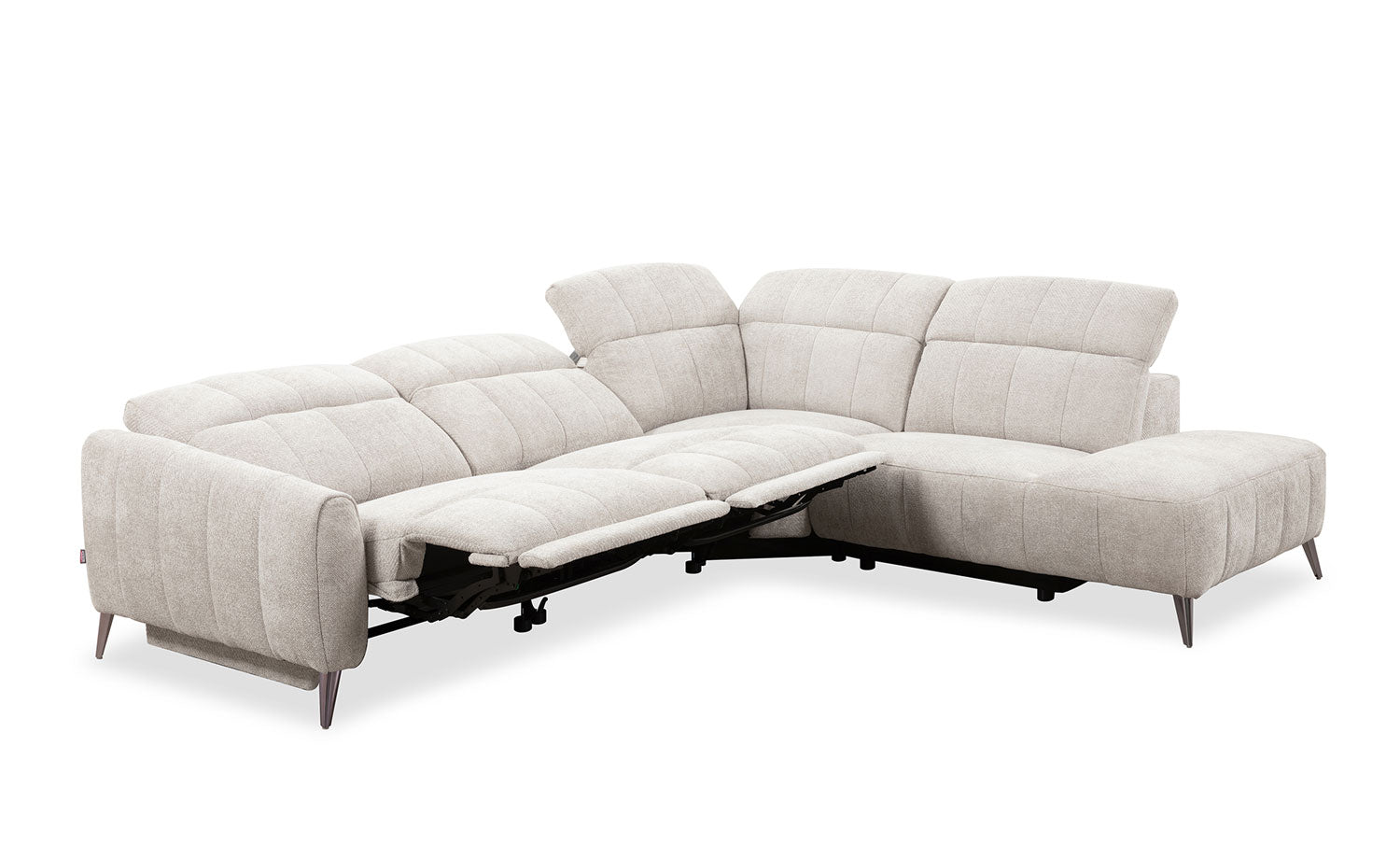 J and M Furniture Couches & Sofa 50738 Motion Fabric Sectional in Light Grey | J&M Furniture