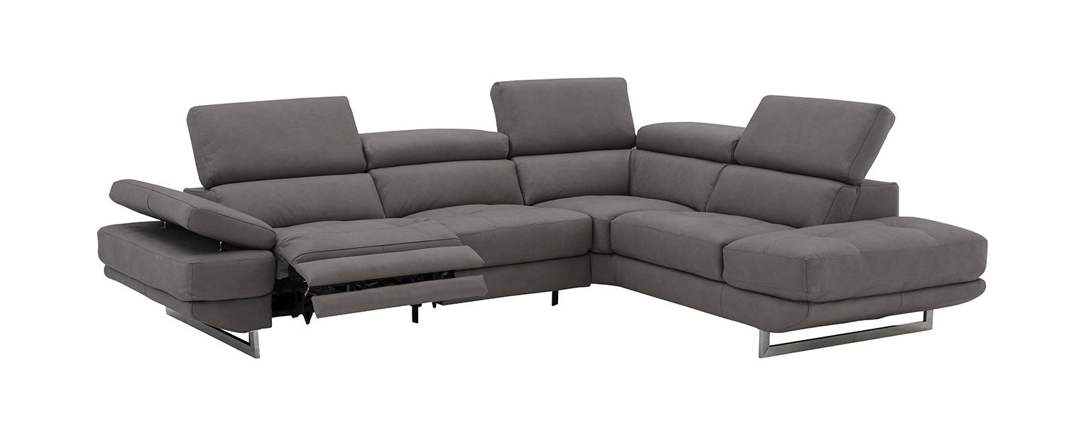 J and M Furniture Couches & Sofa Annalaise Recliner Leather Sectional in Truffle | J&M Furniture
