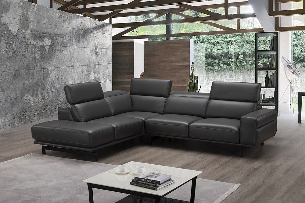 J and M Furniture Couches & Sofa Davenport Modern Sectional in Slate Grey | J&M Furniture