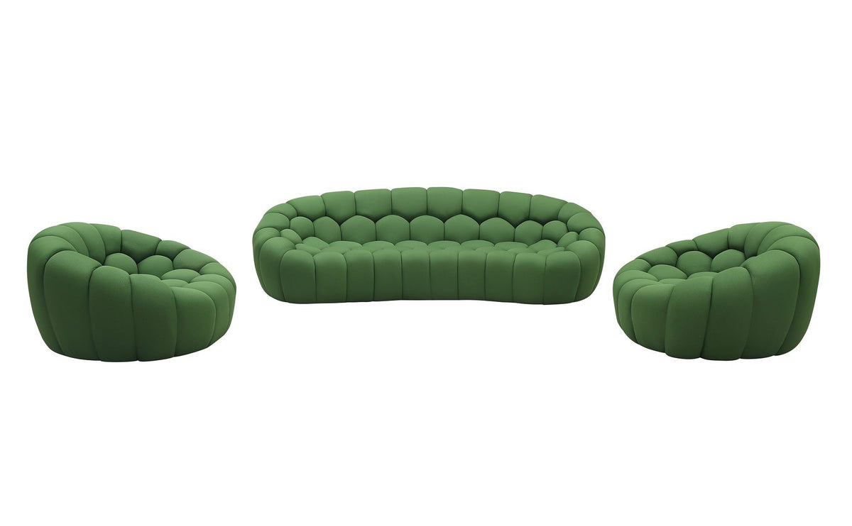 J and M Furniture Couches & Sofa Fantasy Fabric Sofa in Green