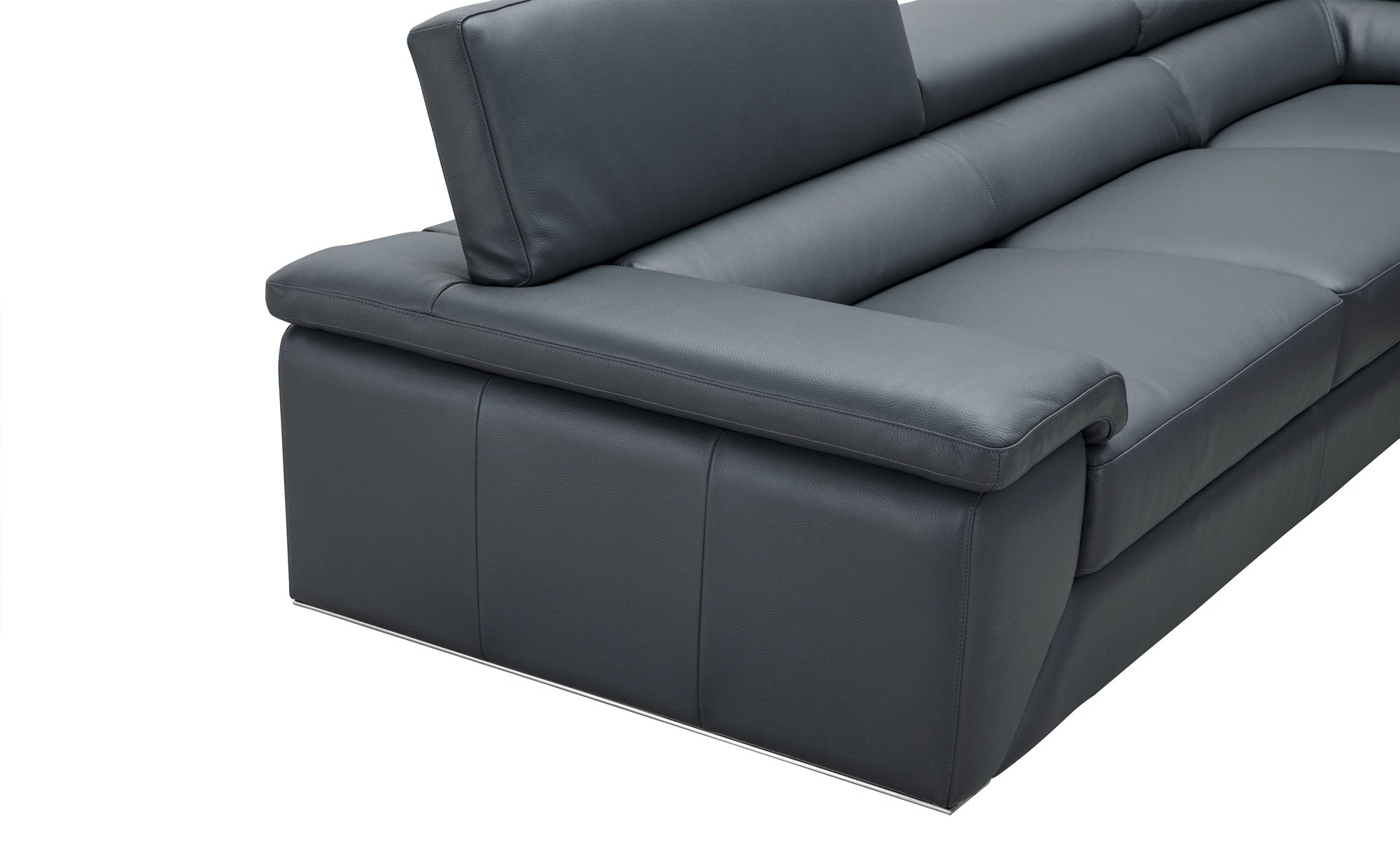 J and M Furniture Couches & Sofa Kobe Leather Sectional in Blue Grey | J&M Furniture