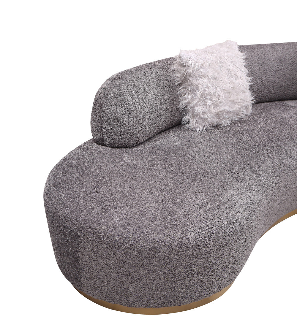 J and M Furniture Couches & Sofa Moon Fabric Sectional in Dark Grey | J&M Furniture
