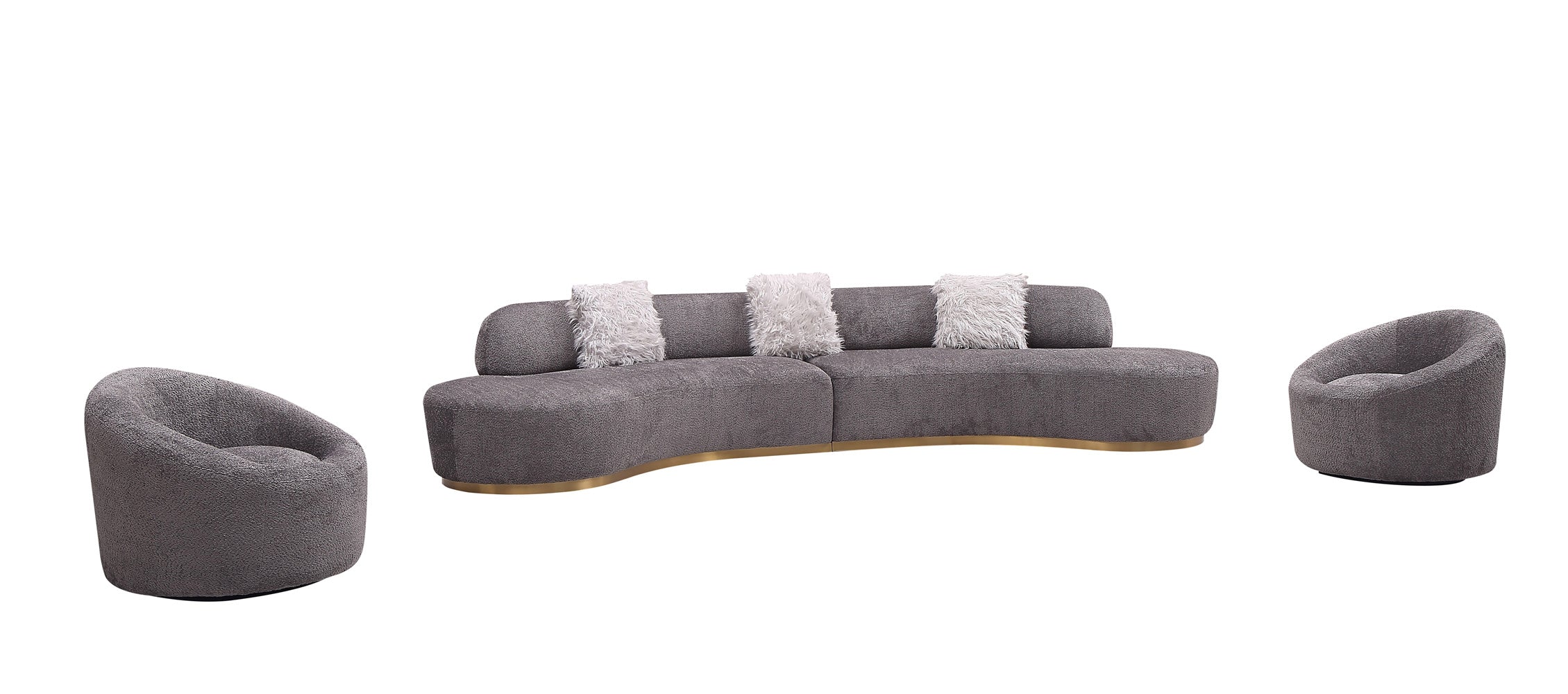 J and M Furniture Couches & Sofa Moon Fabric Sectional in Dark Grey | J&M Furniture