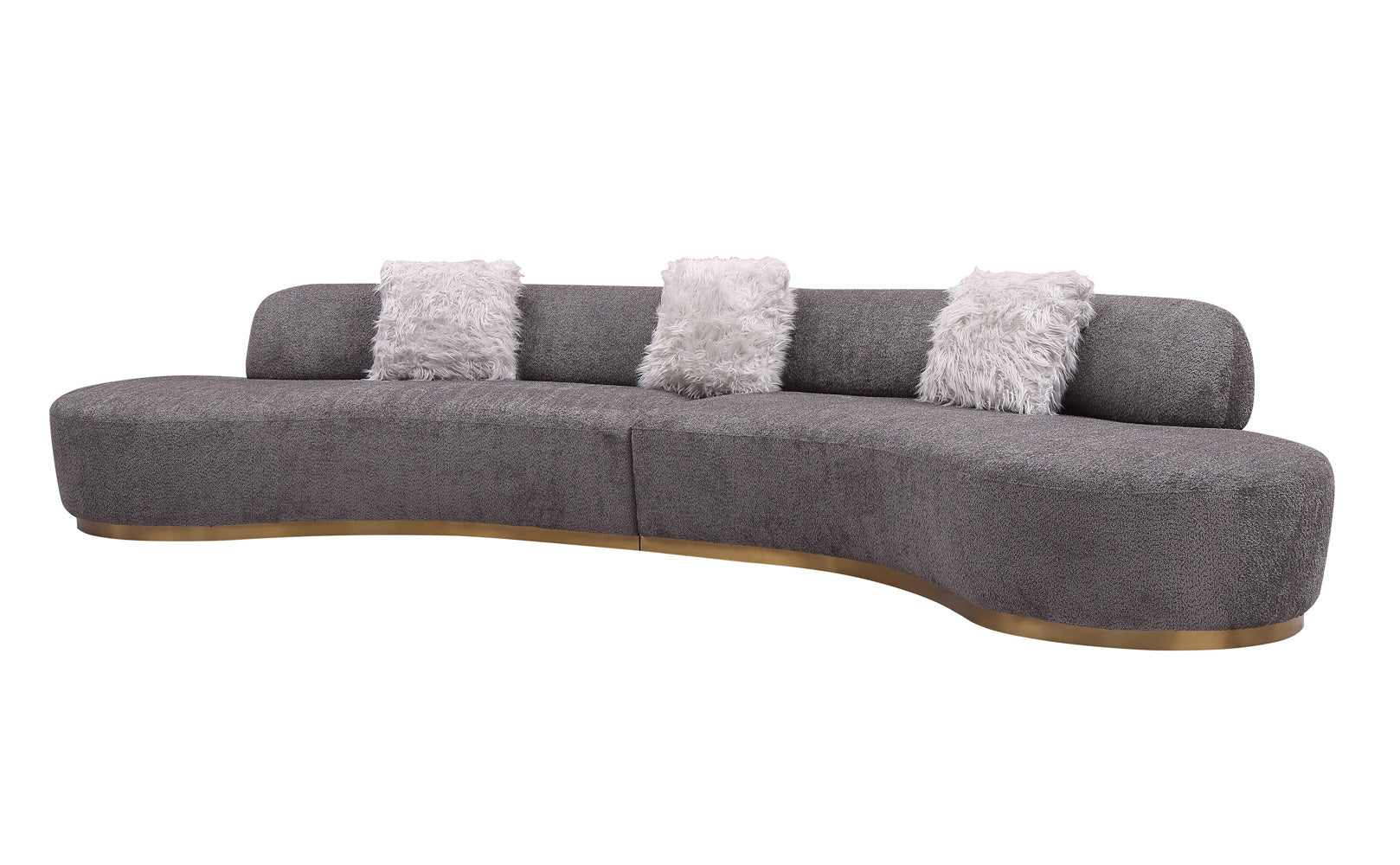 J and M Furniture Couches & Sofa Moon Fabric Sectional in Dark Grey | J&M Furniture