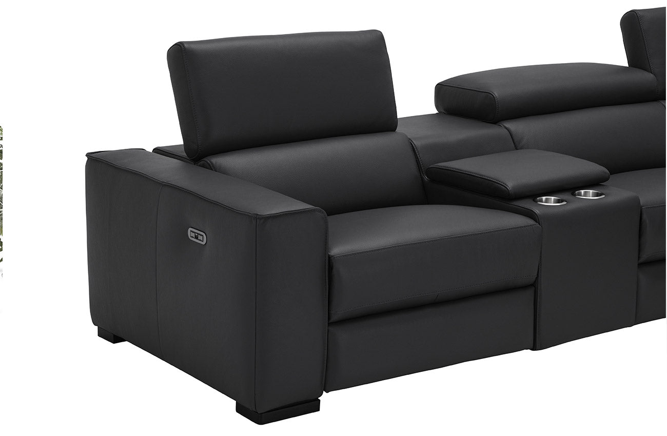 J and M Furniture Couches & Sofa Picasso Motion Sectional in Black | J&M Furniture