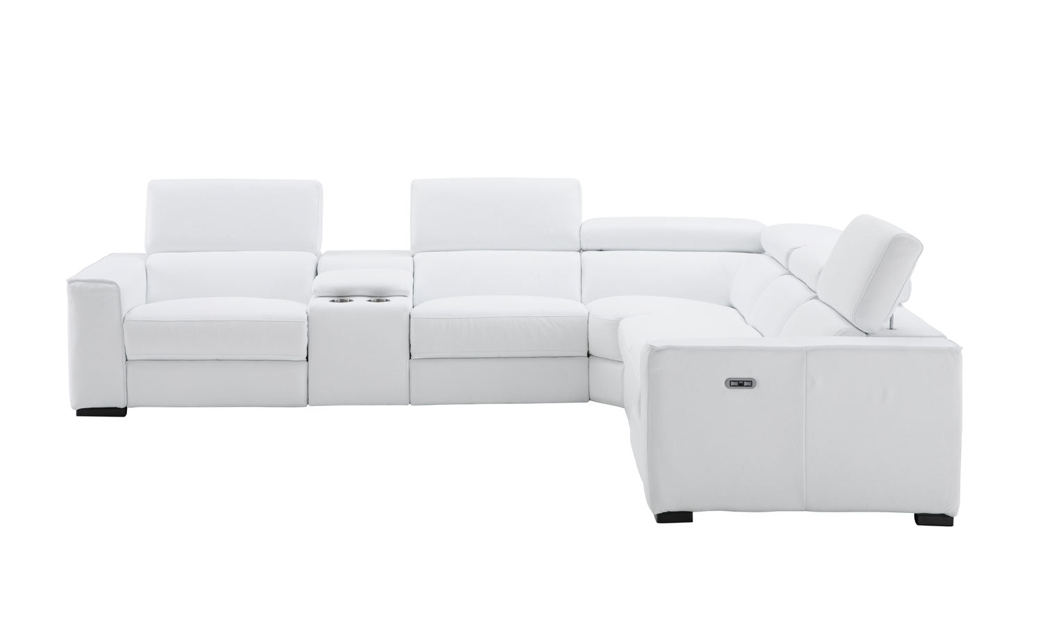 Picasso Modular Power Reclining Sectional with Console | Top Grain