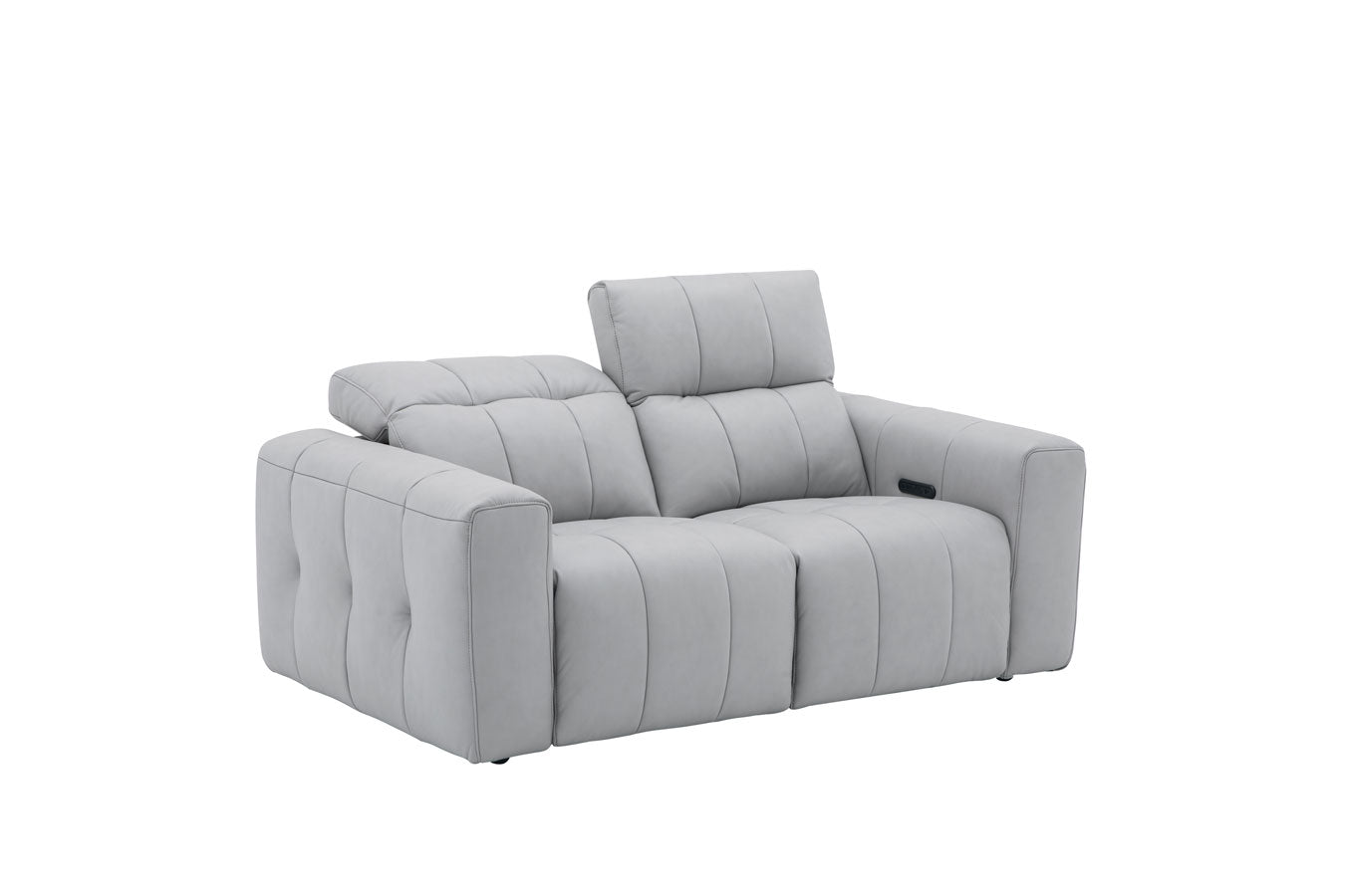 J and M Furniture Couches & Sofa Prescott Leather Loveseat in Grey | J&M Furniture