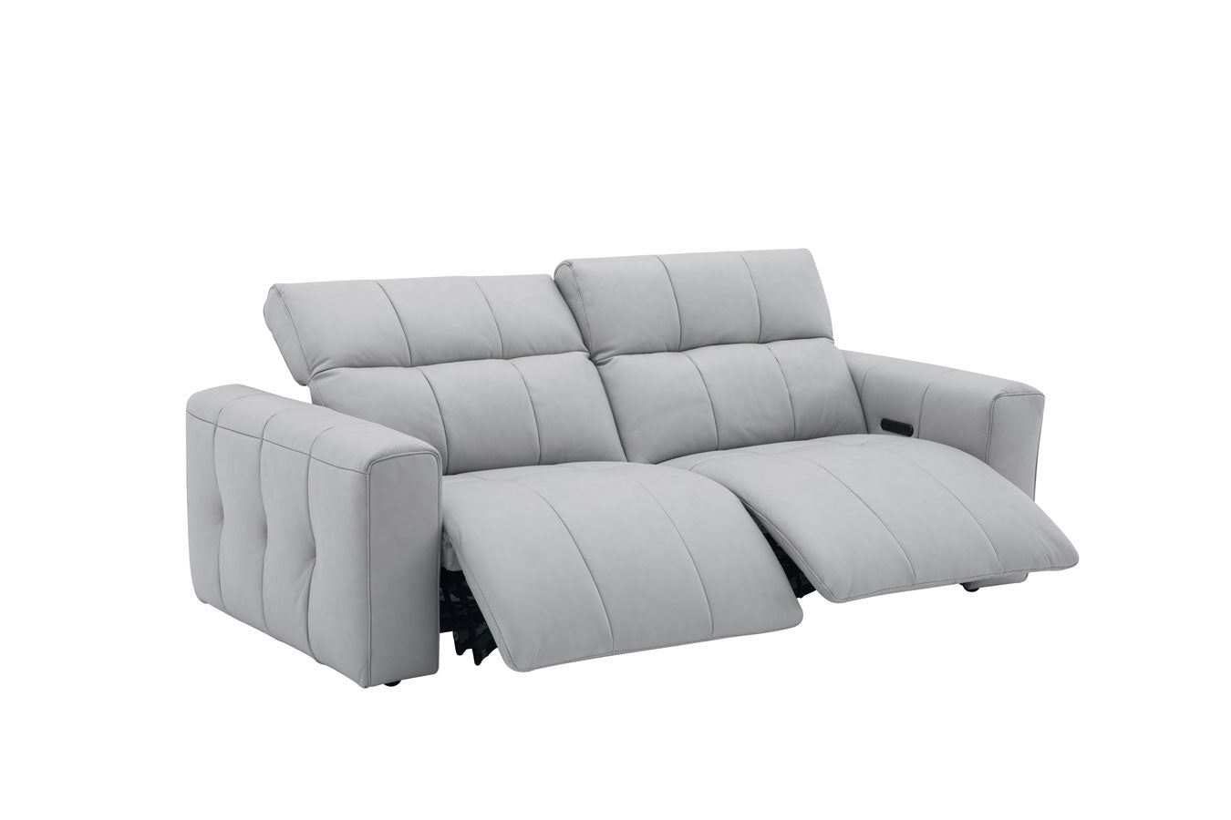 J and M Furniture Couches & Sofa Prescott Leather Sofa in Light Grey | J&M Furniture