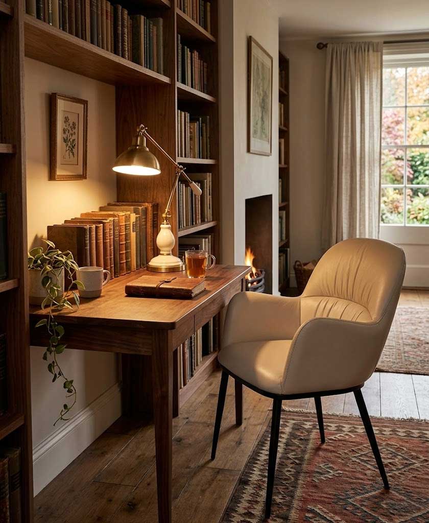 J and M Furniture Dining Chair Kora Leather Armchair in Wheat | J&M Furniture