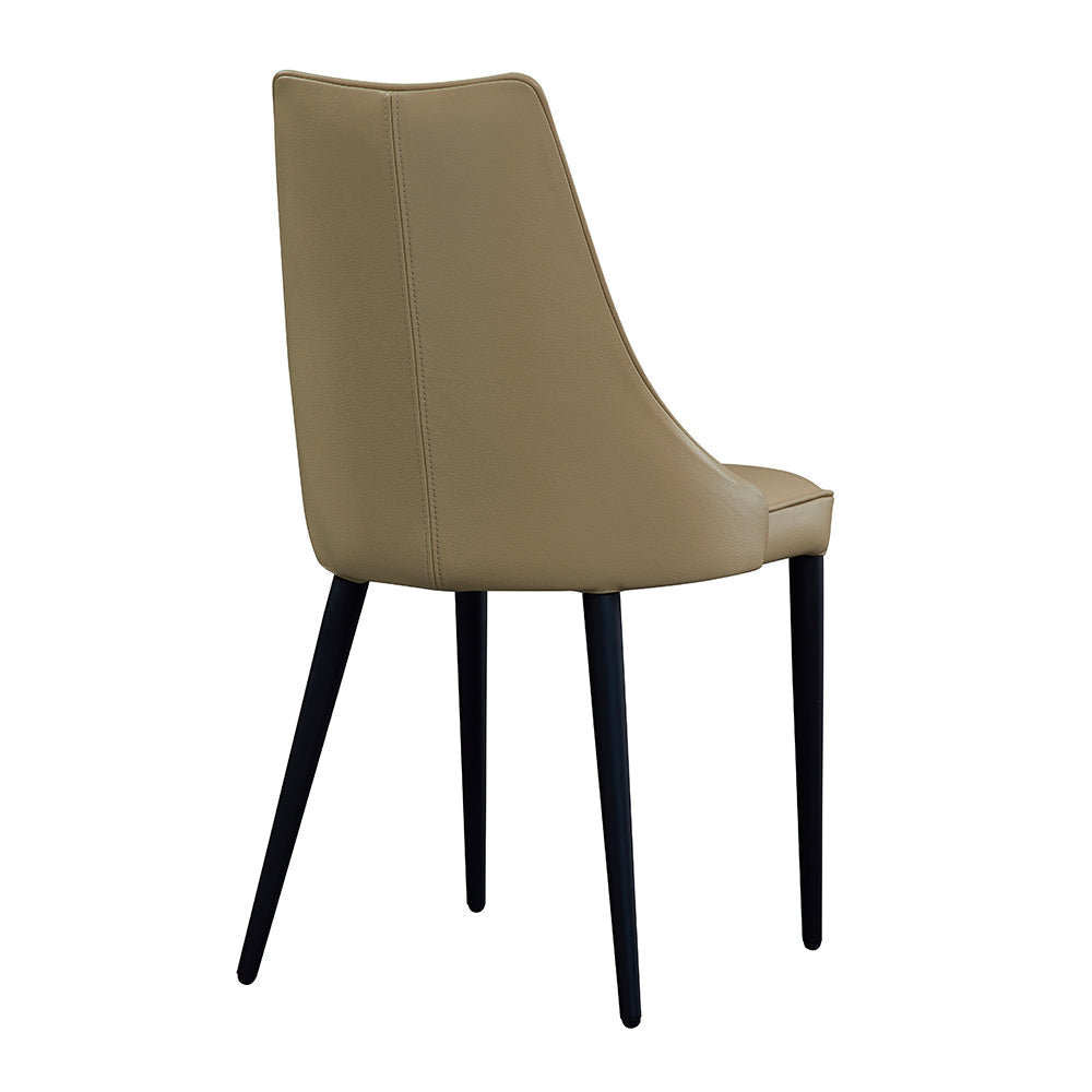 J and M Furniture Dining Chair Milano Leather Dining Chair in Tan (Pair)