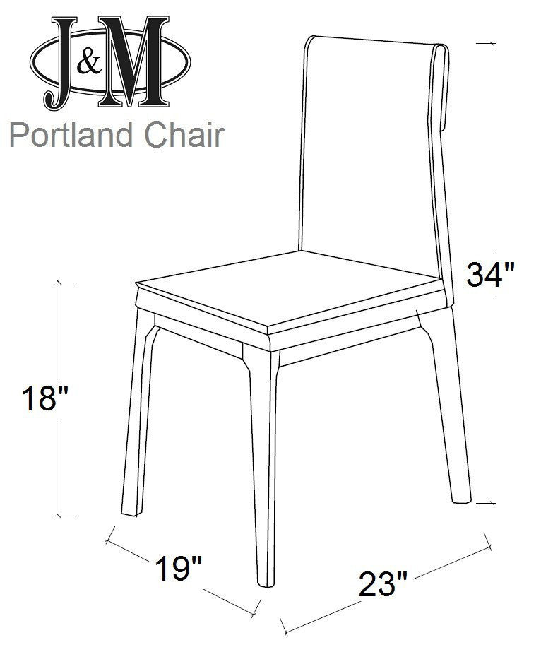 J and M Furniture Dining Chair MO Portland Chair in Grey | J&M Furniture