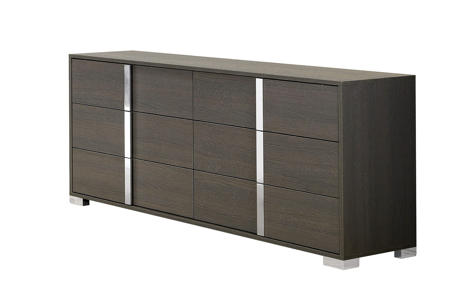 J and M Furniture Dresser Dresser Alice Matte Dresser & Mirror in Matte Grey