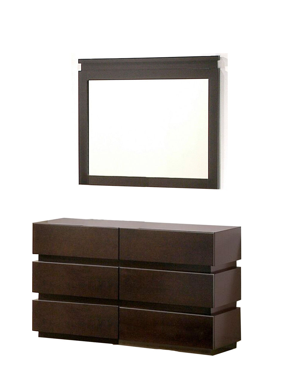 J and M Furniture Dresser Knotch Dresser & Mirror