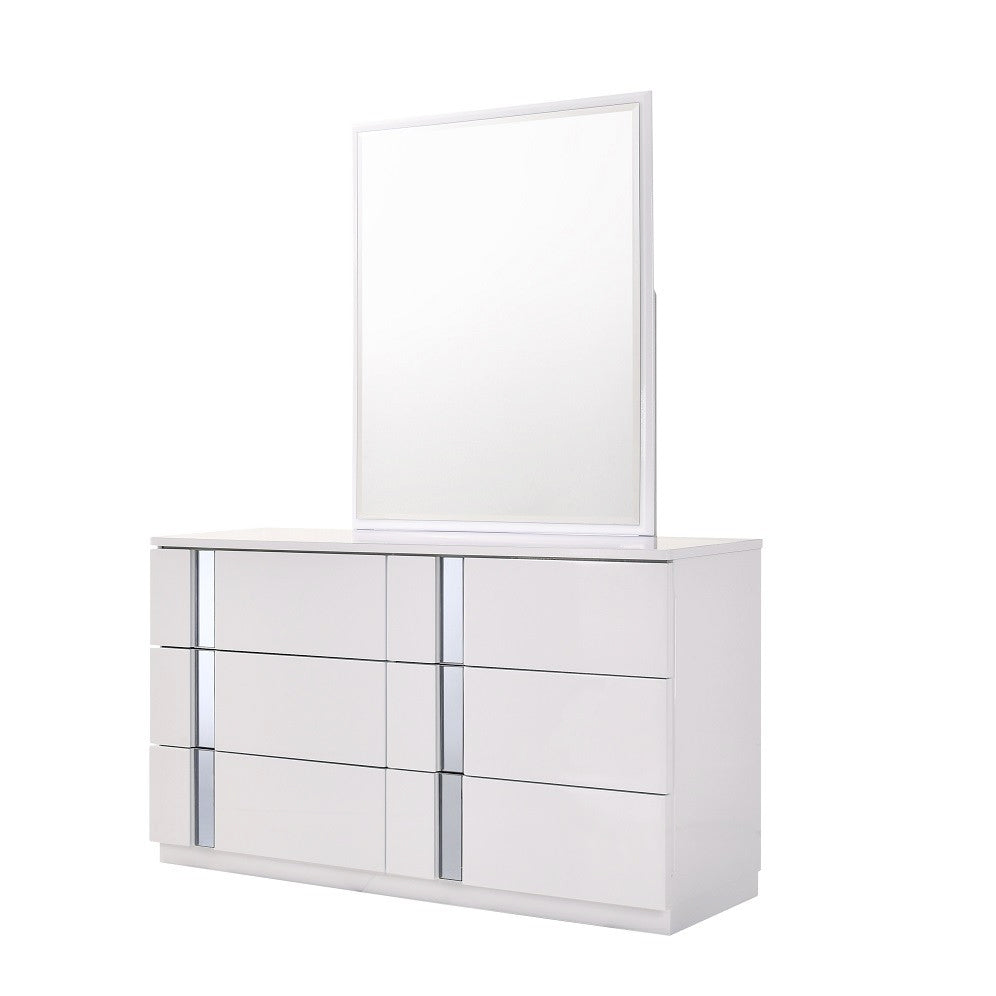 J and M Furniture Dresser Palermo Dresser & Mirror in White