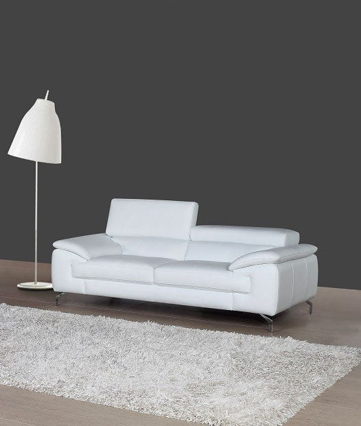 J and M Furniture Living Room A973 Premium Leather Sofa Set in Slate Grey