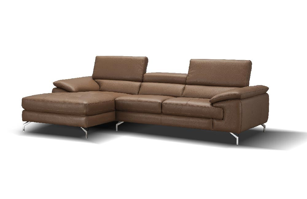 J and M Furniture Living Room A973b Premium Leather Sectional in Blue
