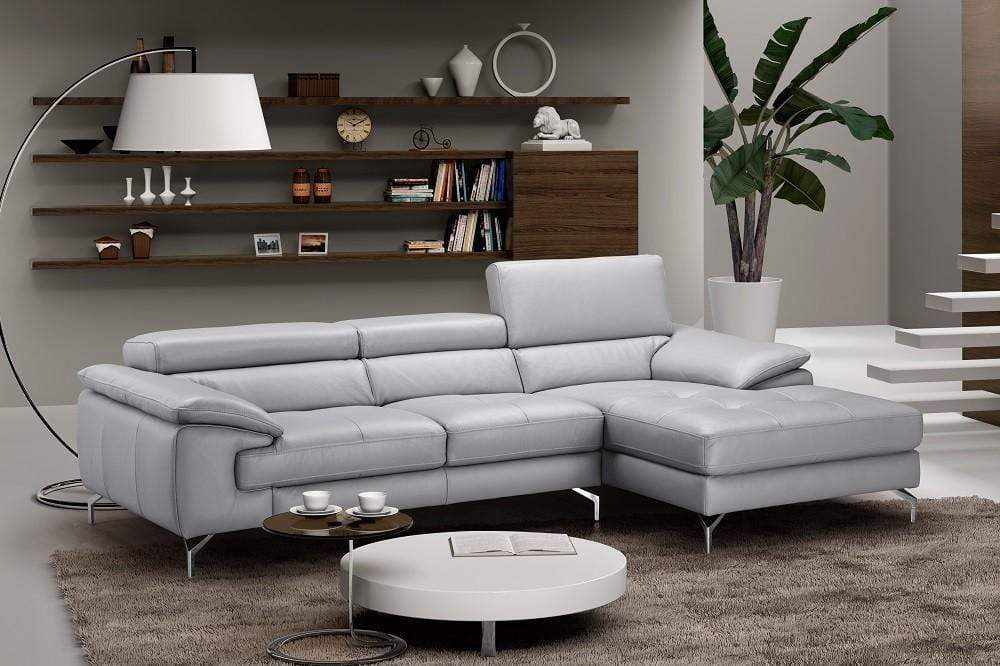 J and M Furniture Living Room A973b Premium Leather Sectional in Caramel