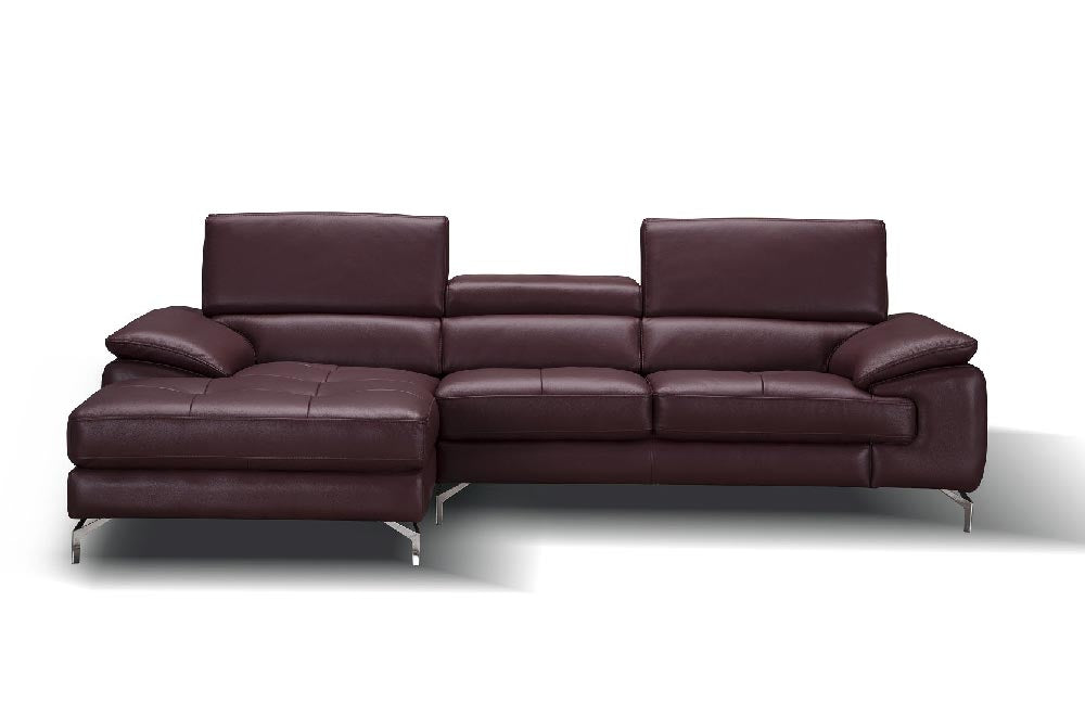 J and M Furniture Living Room A973b Premium Leather Sectional in Caramel