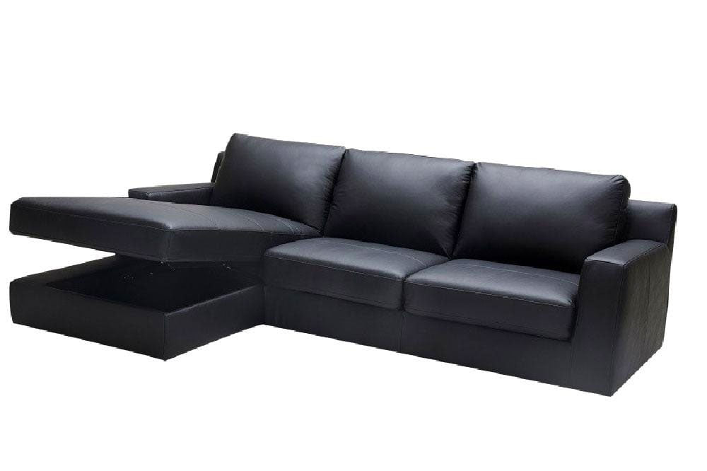 J and M Furniture Living Room Left Hand Facing Chaise Elizabeth Sectional Sleeper & Storage Bed