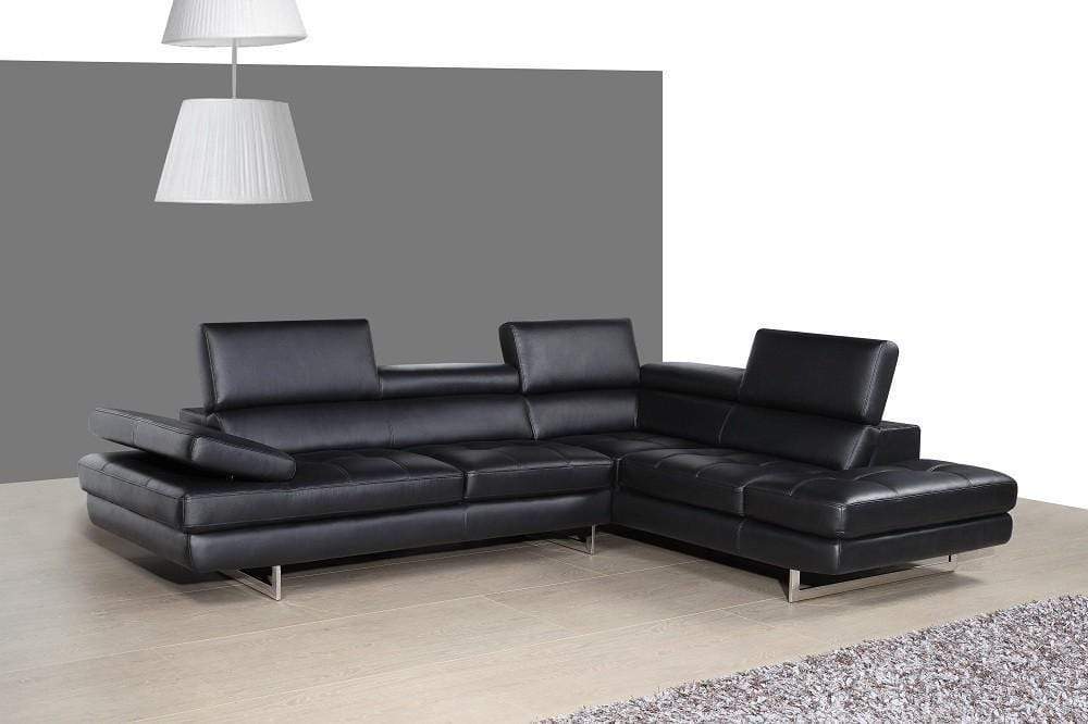 J and M Furniture Living Room Maroon / Left Hand Facing A761 Sectional in Maroon
