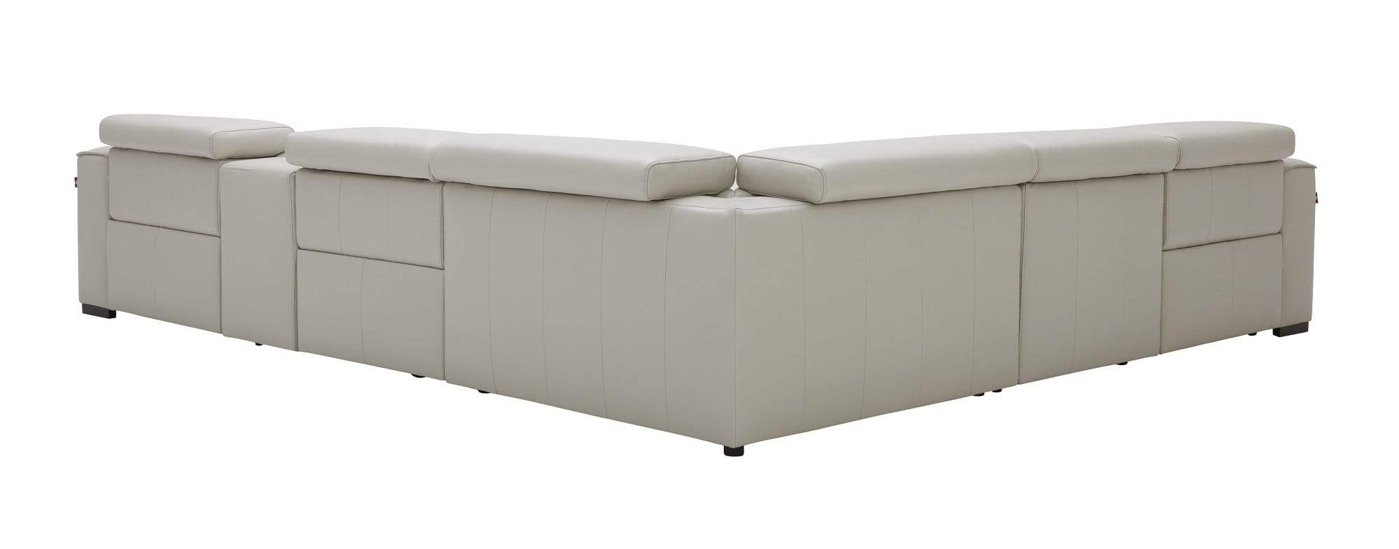 J and M Furniture Living Room Picasso 6pc Motion Sectional In Silver Grey