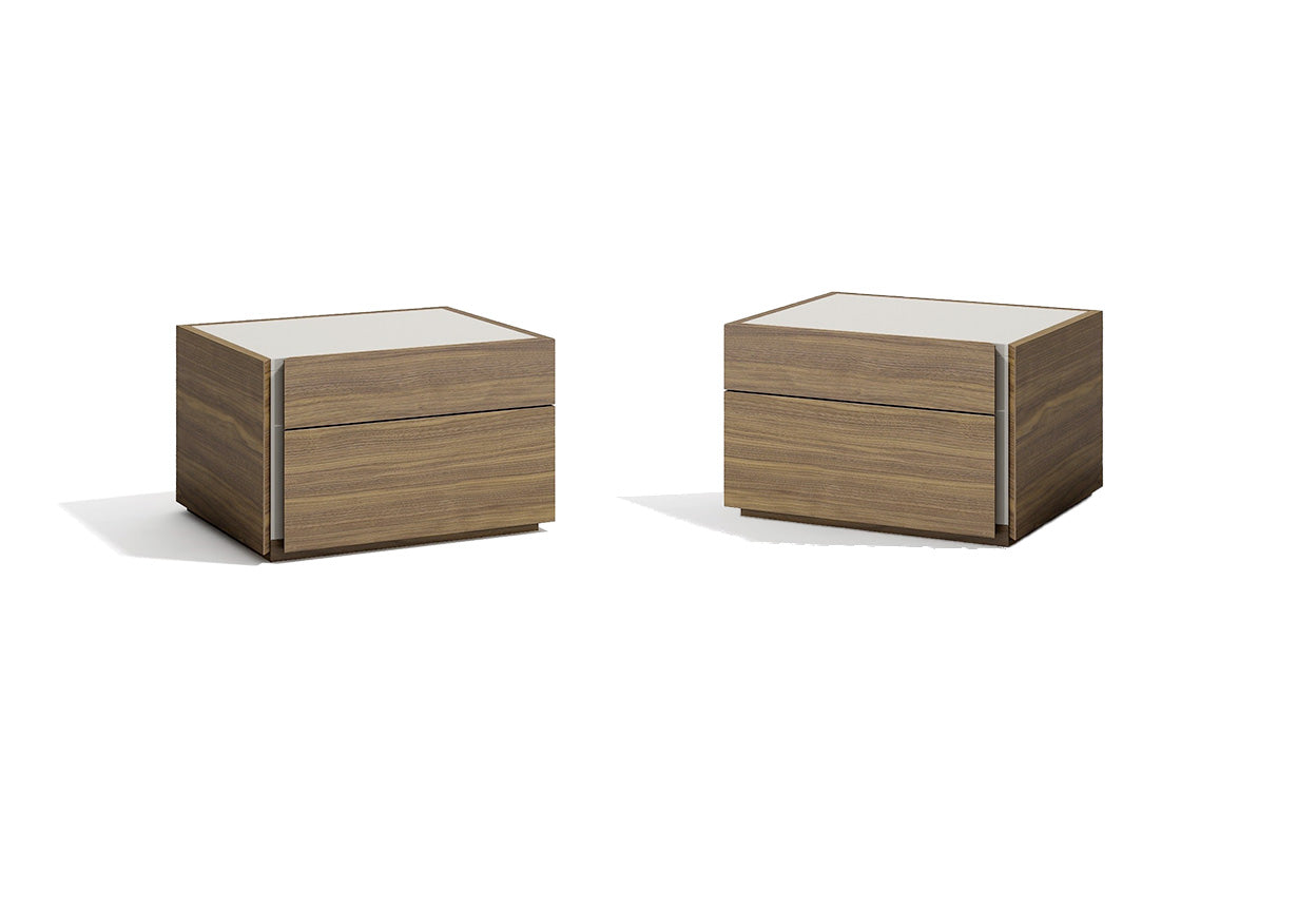 J and M Furniture Nightstands Add Left & Right Nightstand Faro Nightstand in Walnut