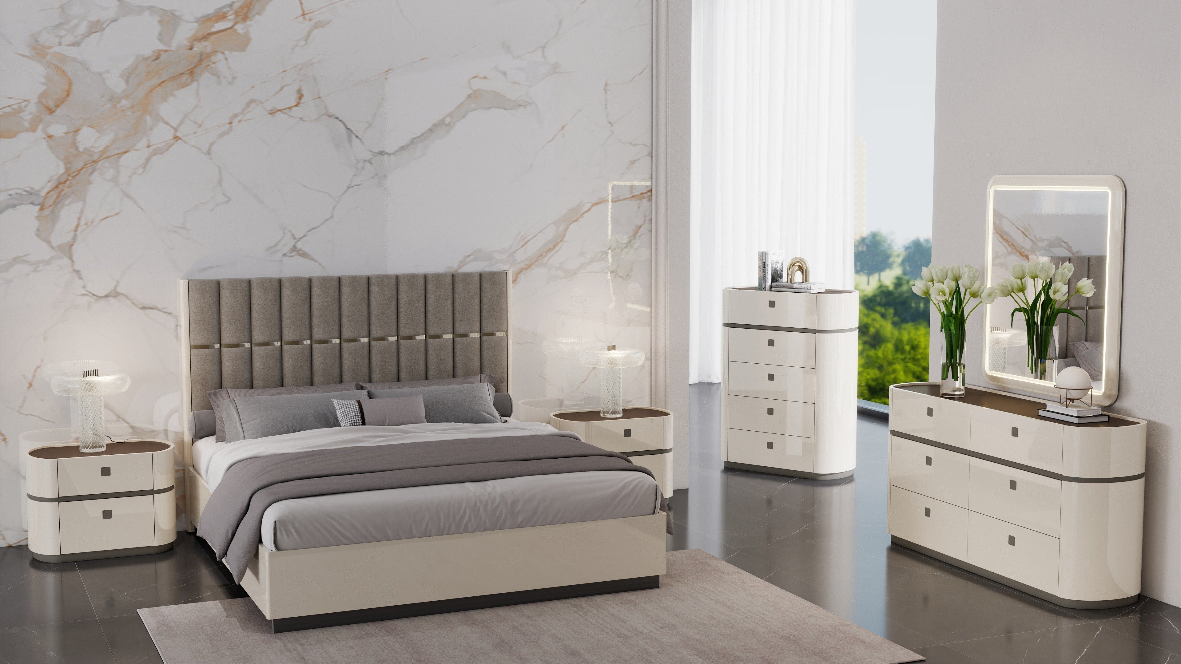 JnmFurniture.com Bed Seville Modern Bed