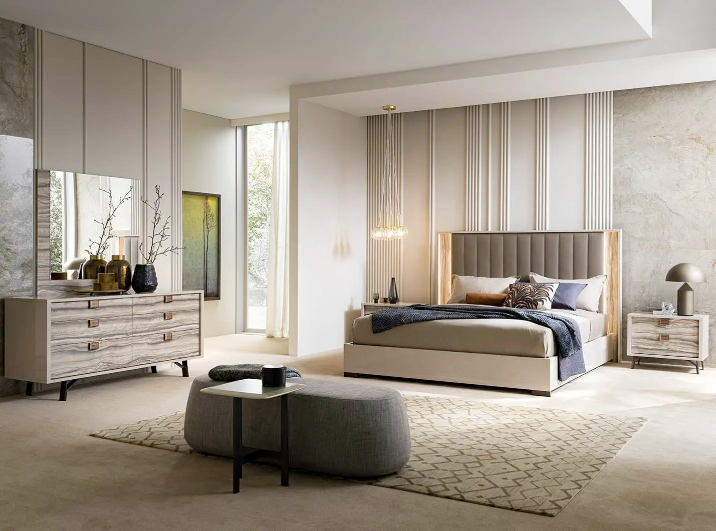 Jupiter Upholstered Bed | Alf Italia - Canal Furniture
