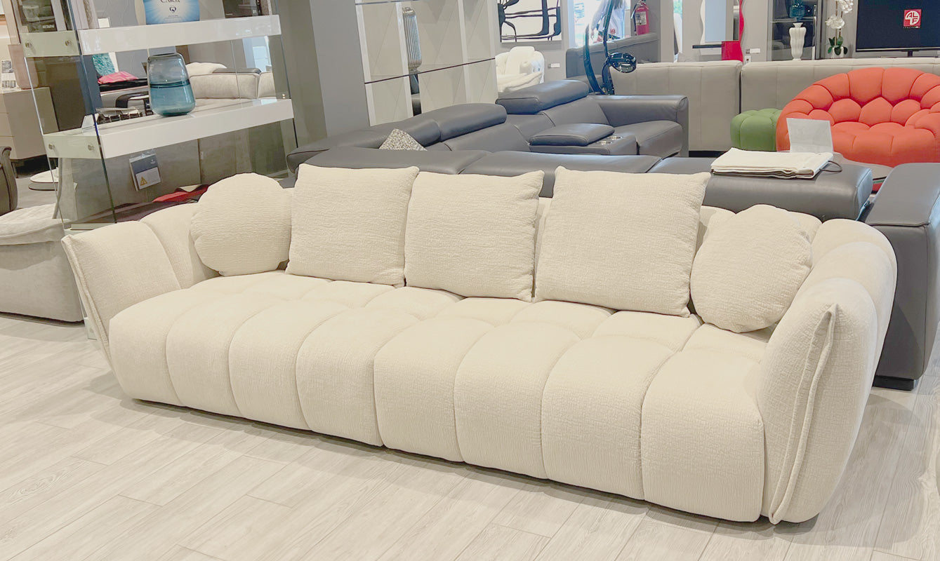 Lennox Fabric Loveseat in Light Grey | J&M Furniture - Canal Furniture