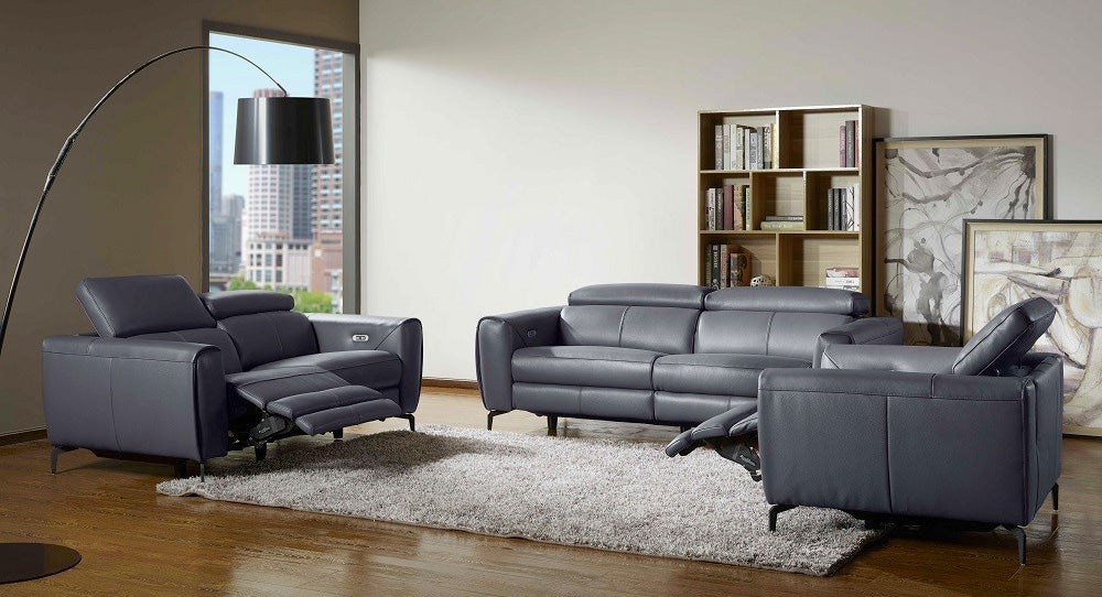 Lorenzo Motion Sofa in Blue-Grey | Open Box - Canal Furniture