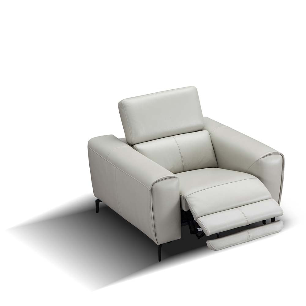 Lorenzo Reclining Chair in Light Gray | J&M Furniture - Canal Furniture