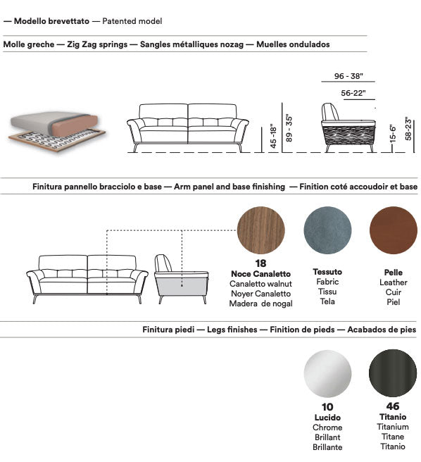 Max Divani Couches & Sofa Noa Fabric Sofa | Max Divani