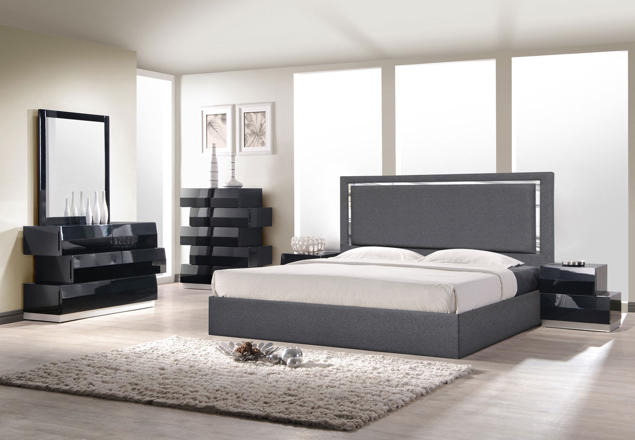 Monet Bed in Charcoal - Canal Furniture