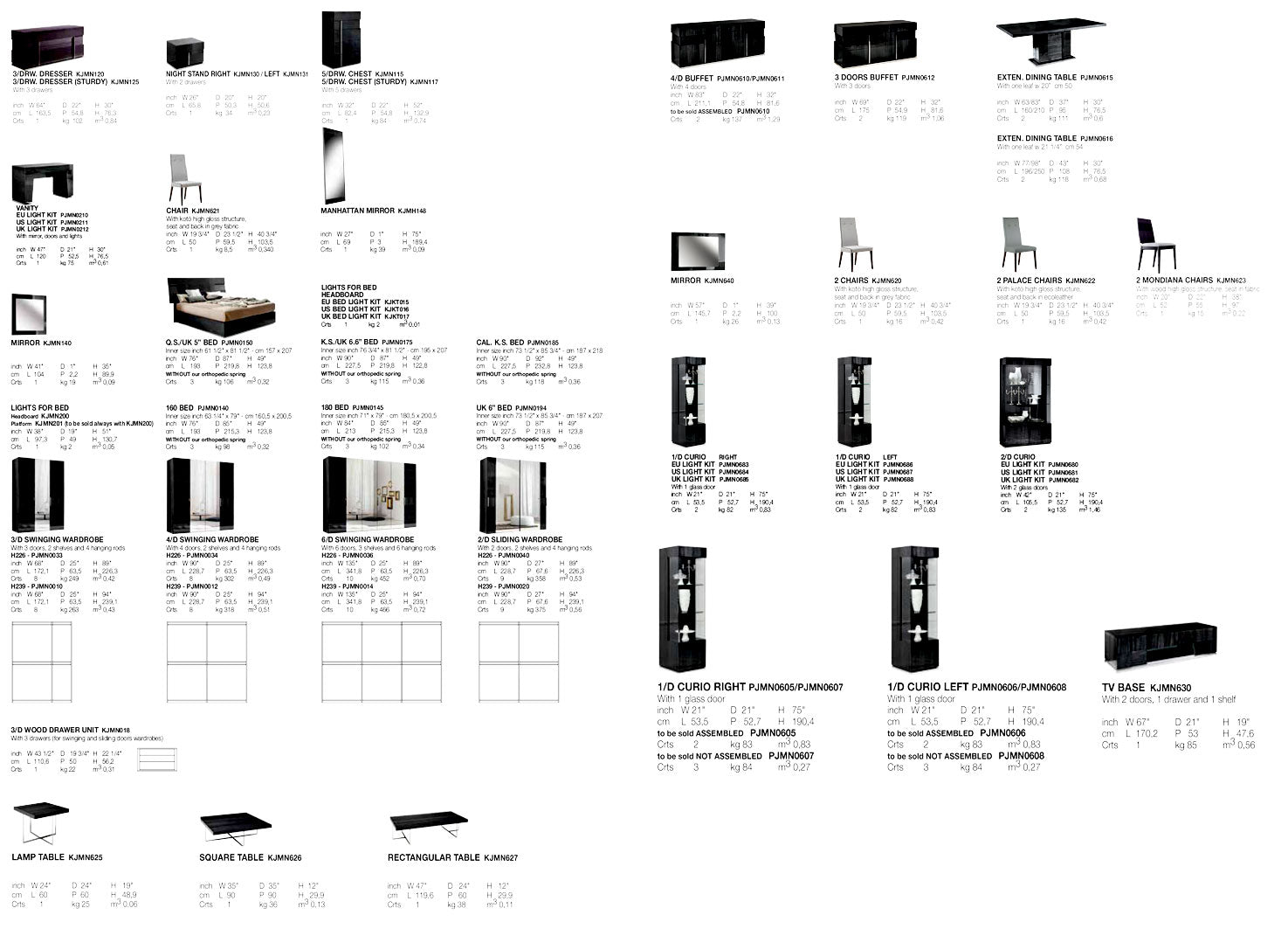 Montecarlo Short Sliding Wardrobe (89") - Canal Furniture