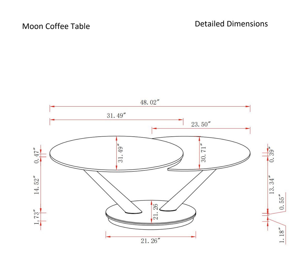 Moon Rotary Coffee Table | J&M Furniture - Canal Furniture