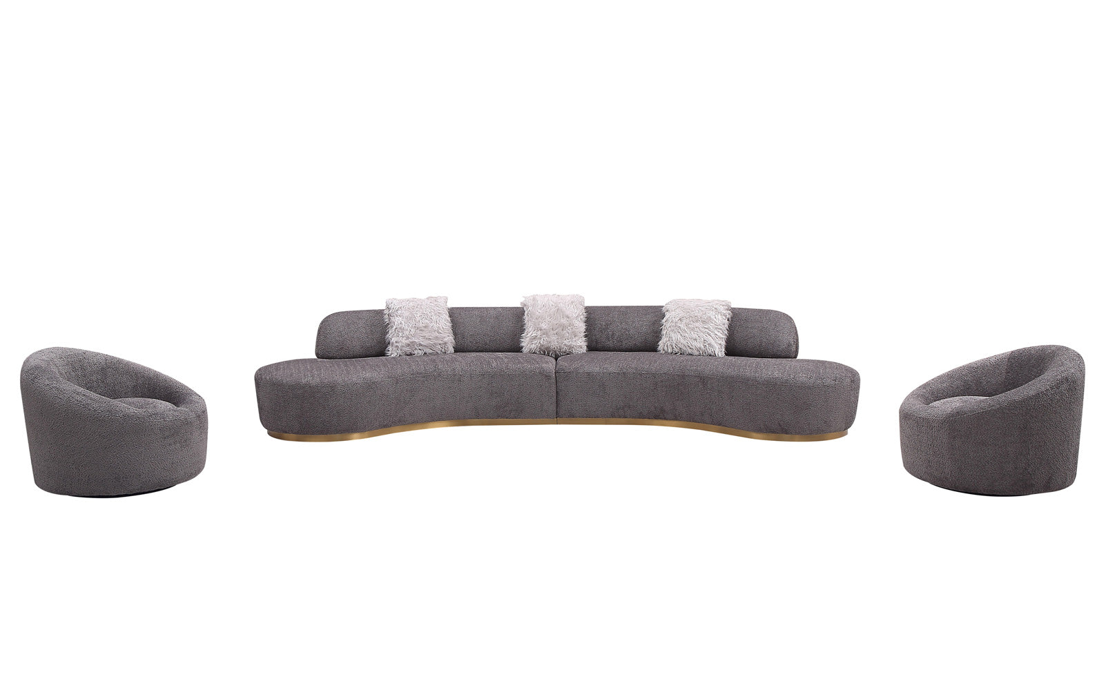 Moon Fabric Chair in Dark Grey | J&M Furniture - Canal Furniture