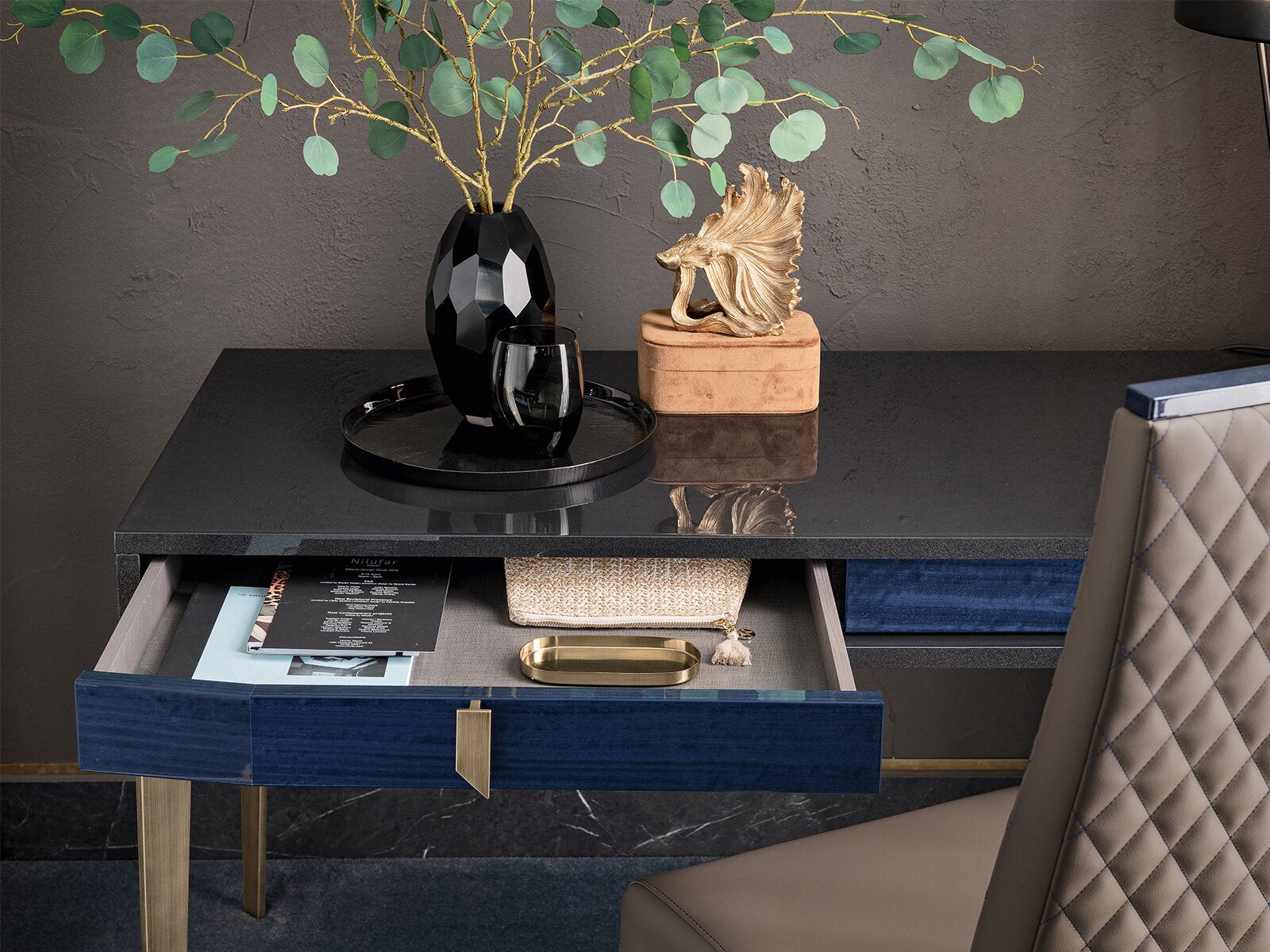 Oceanum Desk in Blue - Canal Furniture