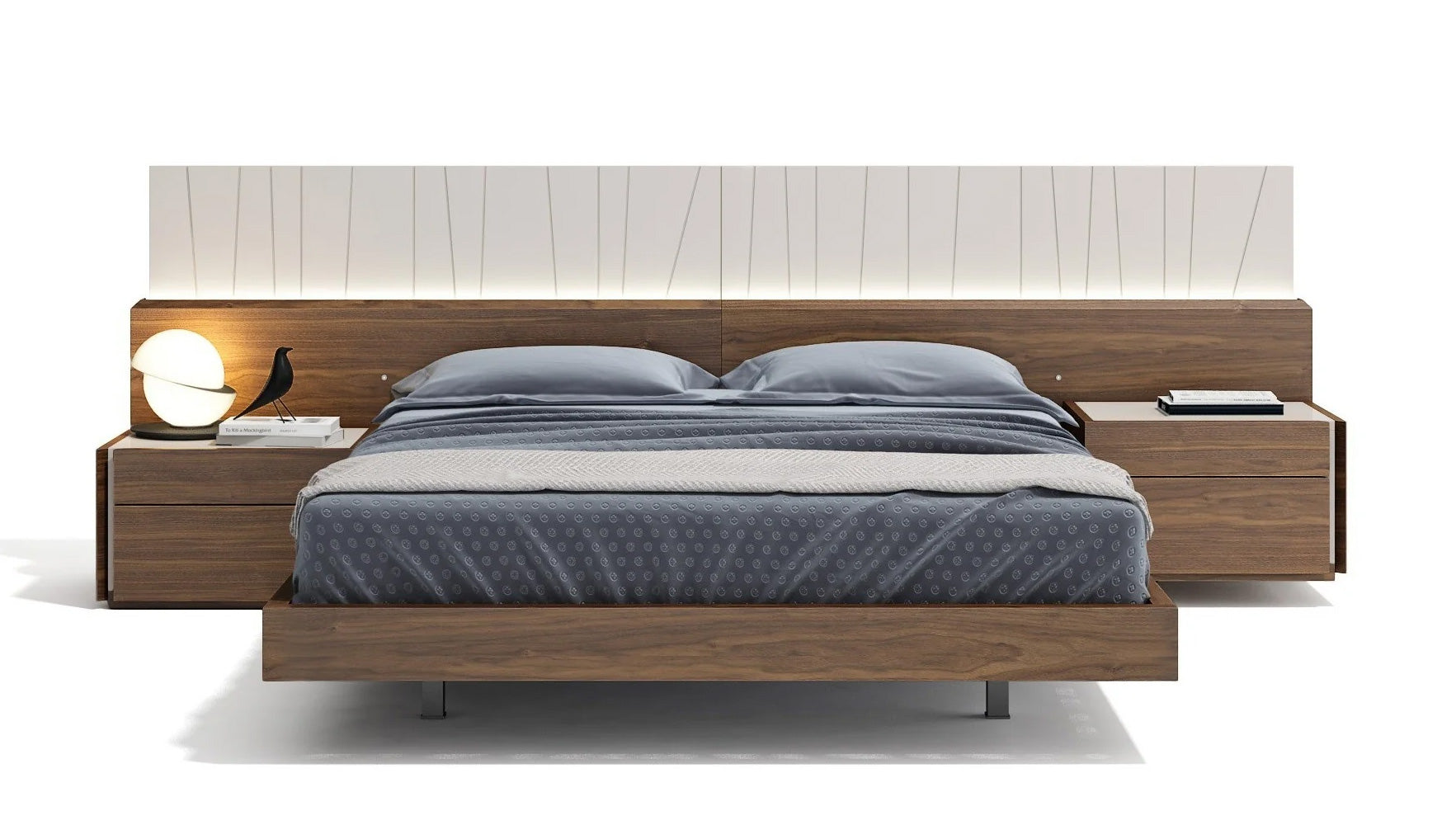 Porto Premium Bed In Walnut | J&M Furniture - Canal Furniture