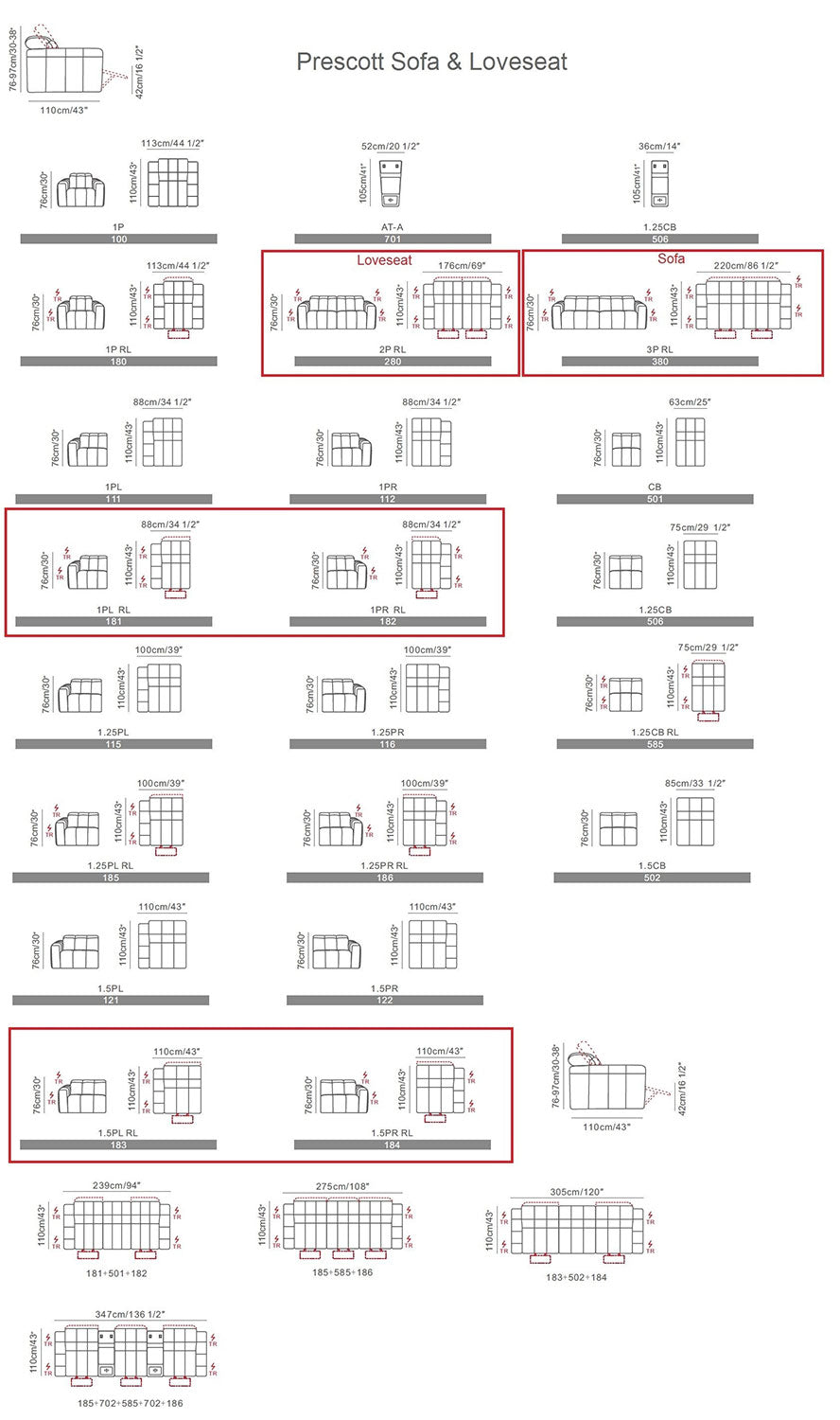 Prescott Leather Loveseat in Grey | J&M Furniture - Canal Furniture