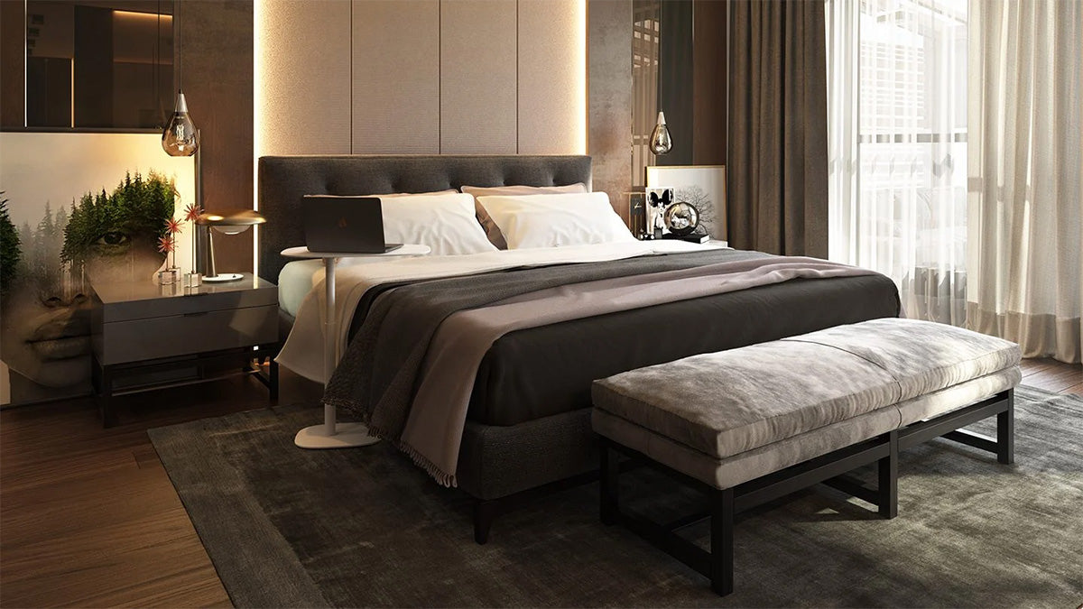 Serif Lift Adjustable Height Laptop & Side Table 1045 | BDI Furniture - Canal Furniture