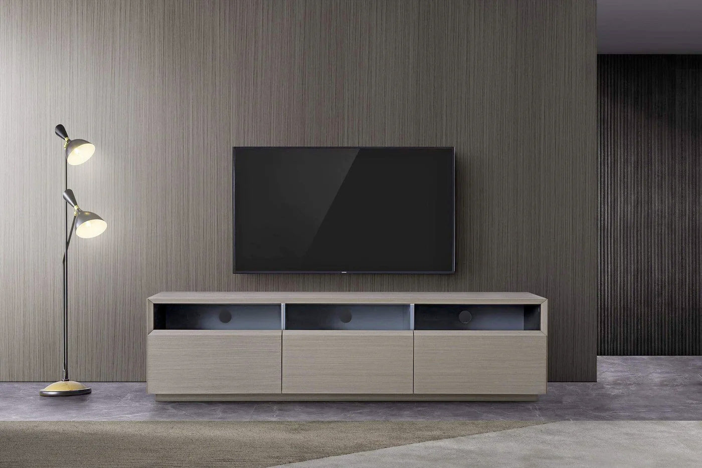 TV Stand TV023 in Grey Veneer | J&M Furniture - Canal Furniture