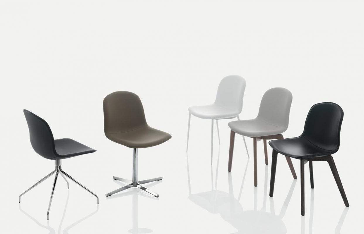 Bontempi Casa Dining Chair Seventy Leather Chair 40.51