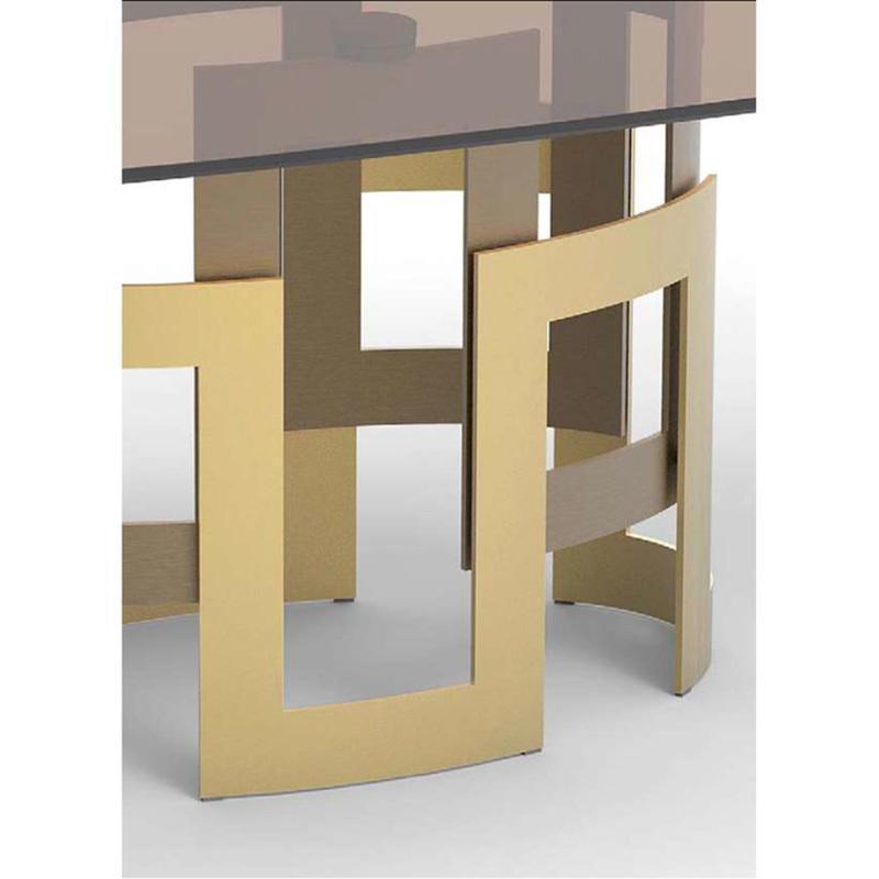 Bontempi Casa Table Bontempi Imperial Table in Bronze Glass