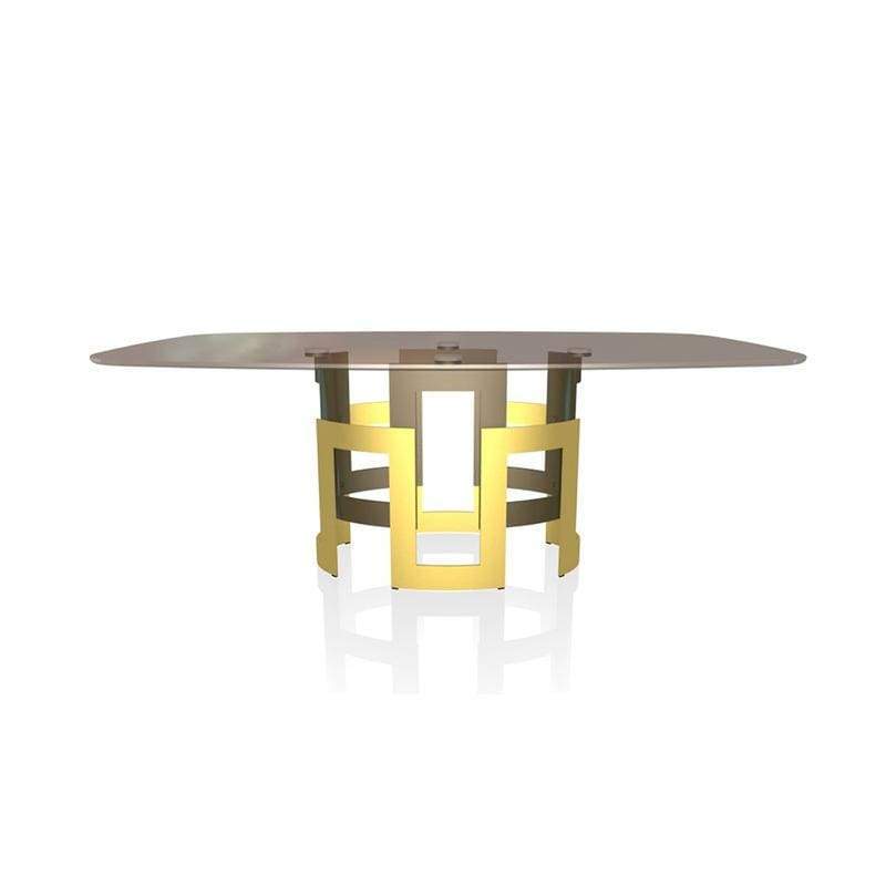 Bontempi Casa Table Bontempi Imperial Table in Bronze Glass