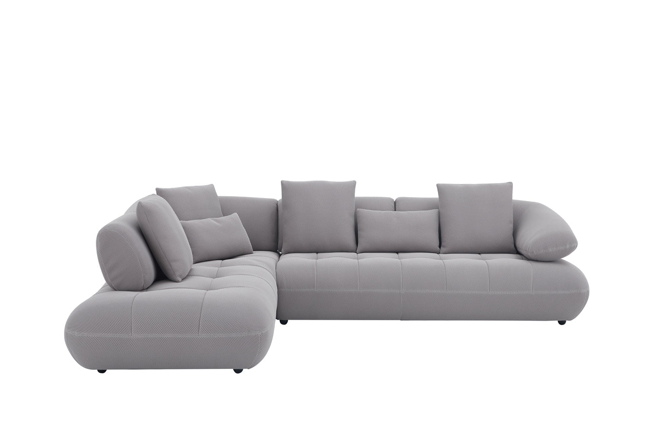 Savannah Fabric Sectional in Grey | J&M Furniture - Canal Furniture