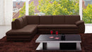 Miami Italian Leather Sectional Black - 625 | J&M Furniture