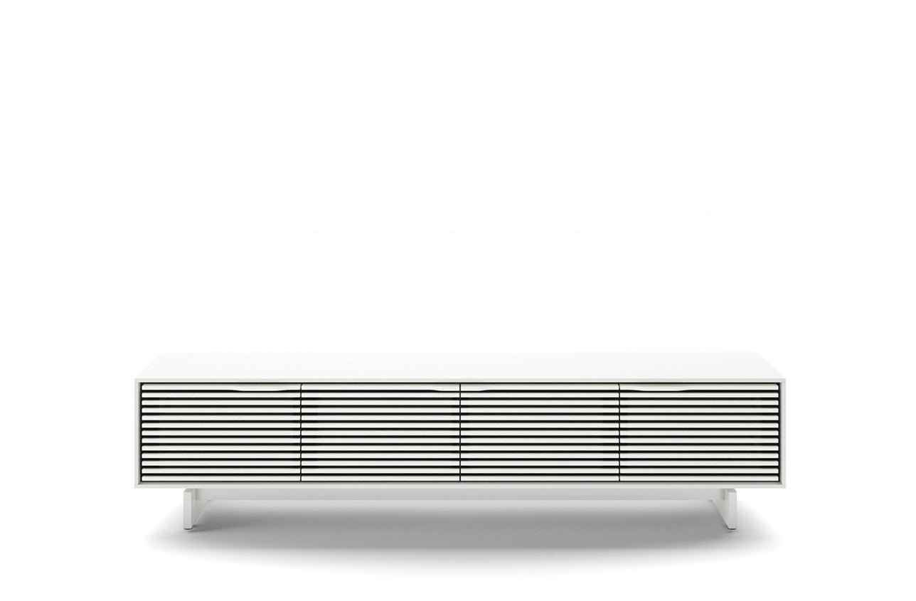 Align 7473 Media Storage in Satin White | BDI - Canal Furniture