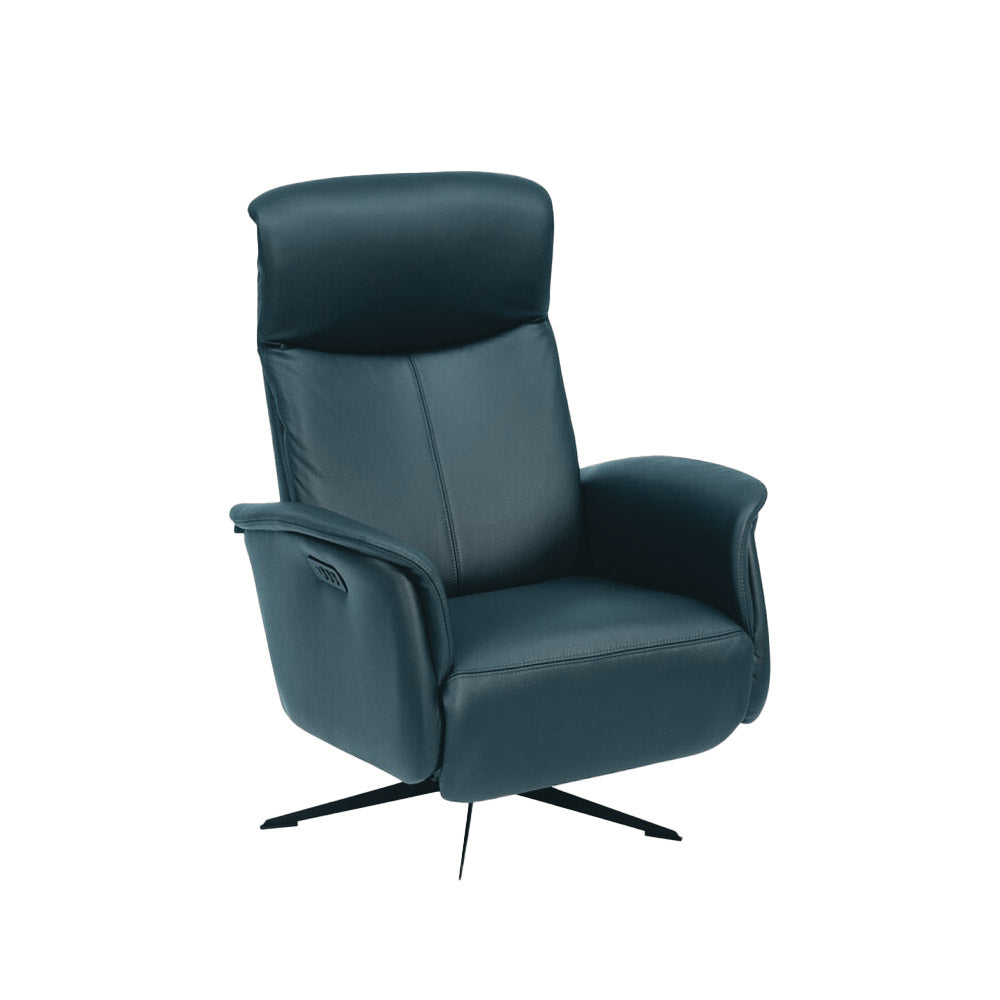 Superior Model 8003 Medium Recliner in Blue | Hjort Knudsen - Canal Furniture