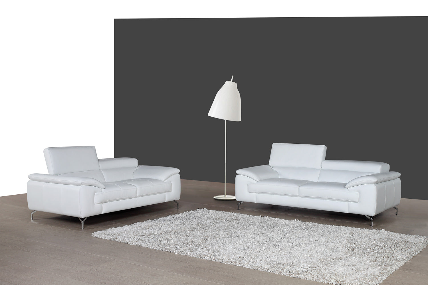A973 Italian Leather Sofa Collection in White | J&M Furniture - Canal Furniture