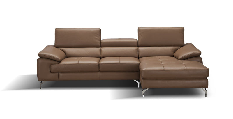 A973b Premium Leather Mini Sectional in Caramel | J&M Furniture